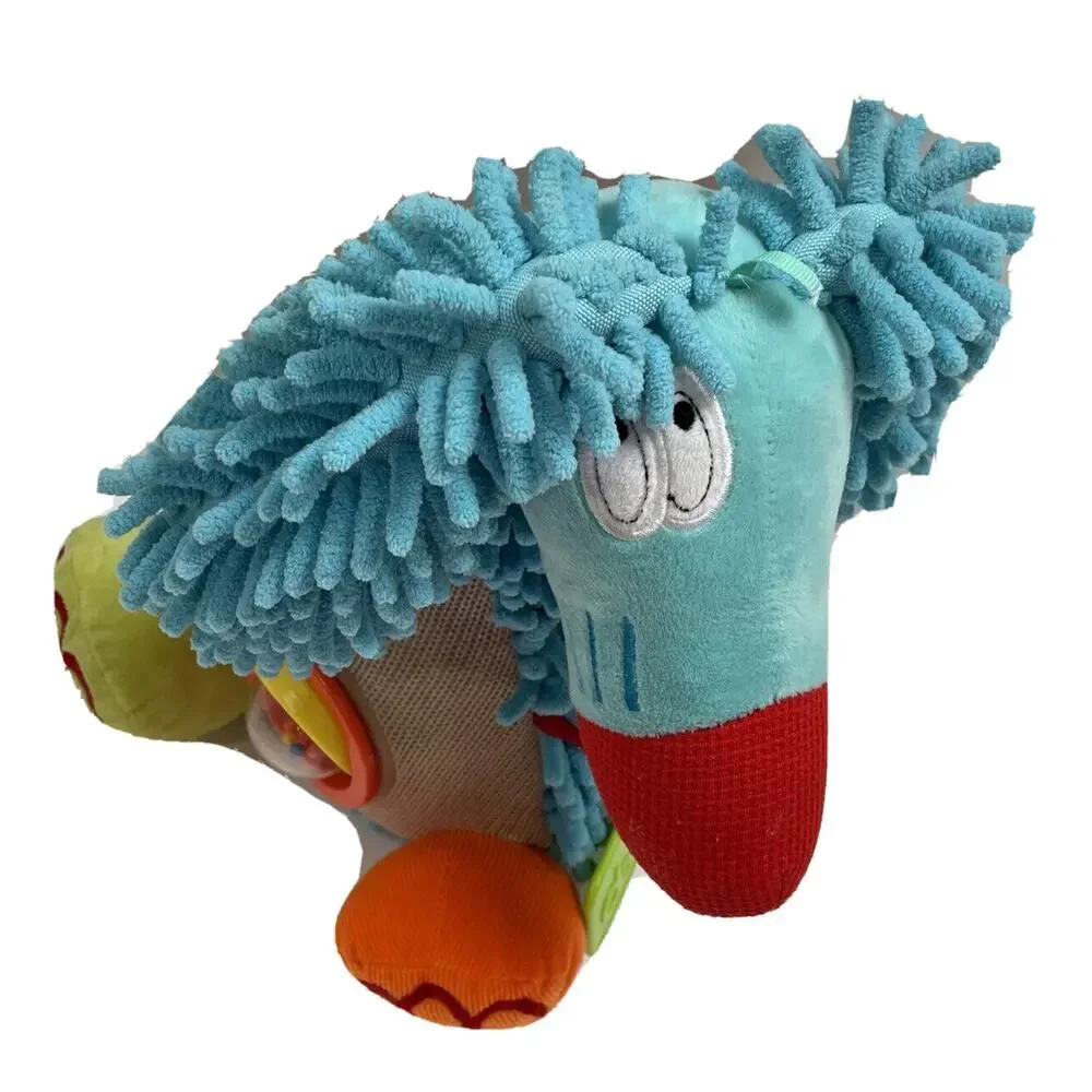 Dolce Play & Learn Alphonso Afghan Blue Hound Dog Activity Baby Plush Toy Animal